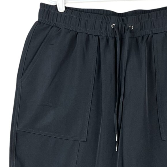 Mondetta Women's Pull-on Stretch High Rise Textured Black Ankle Pant Size XL NWT - Picture 6 of 14